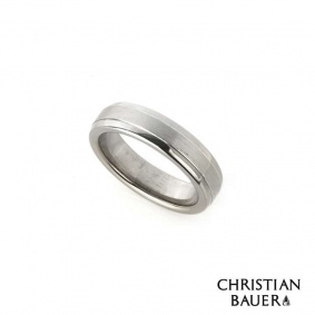 Christian Bauer 18k White Gold & Platinum Wedding Band